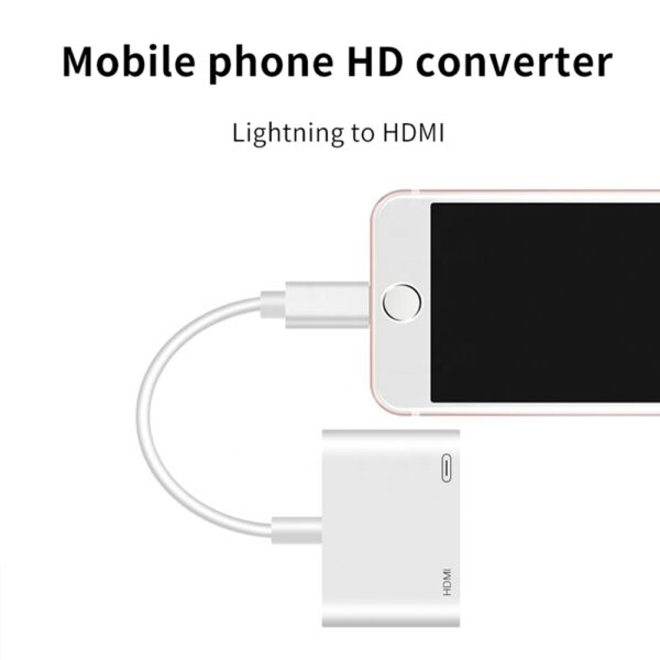 For iPhone Lightning To HDMI 4K Video Digital AV Cable Adapter